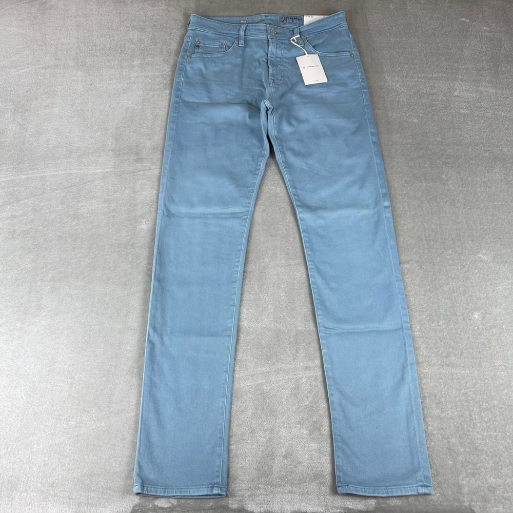 Adriano Goldschmied AG Tellis Modern Slim Jeans Mens 31x33 Skies Blue $215 NWT